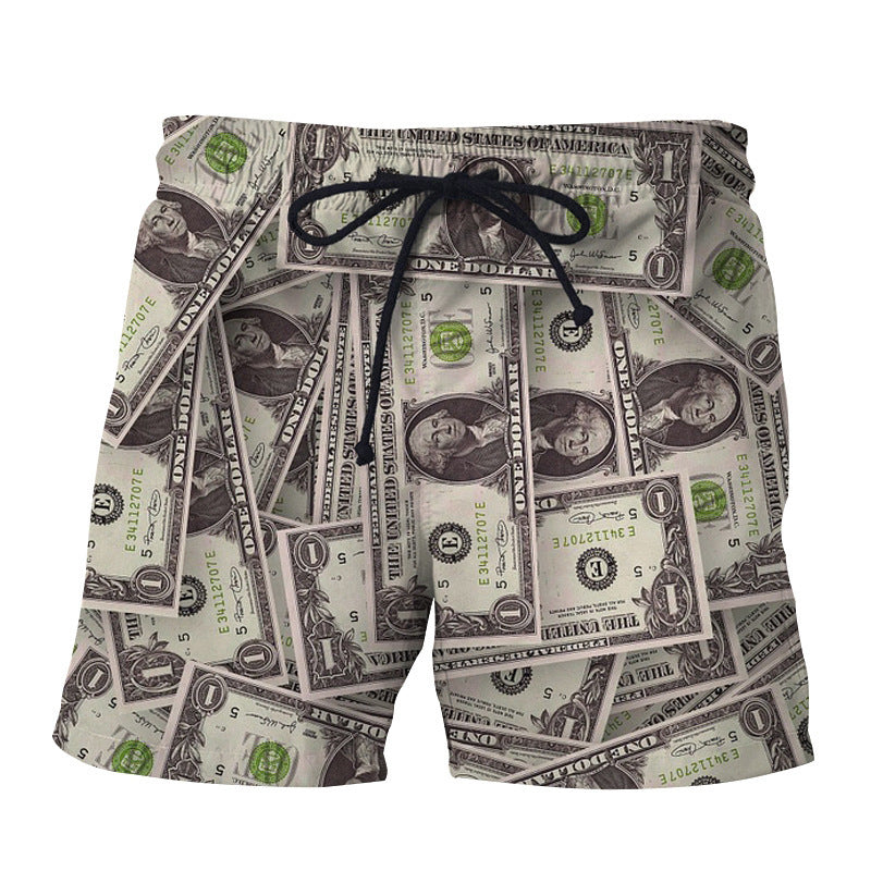 3D Digital Printed Beach Shorts Men