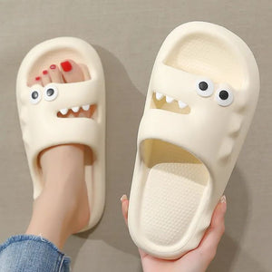 Cute Cartoon Slippers For Women Men Indoor And Outdoor Non-slip Thick Soles Floor Bathroom Slippers Fashion House Shoes